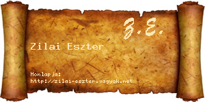Zilai Eszter névjegykártya